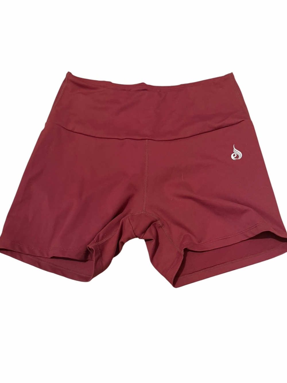 Ryderwear Maroon NKD HIGH WAISTED SCRUNCH SHORTS size Large - Picture 2 of 4
